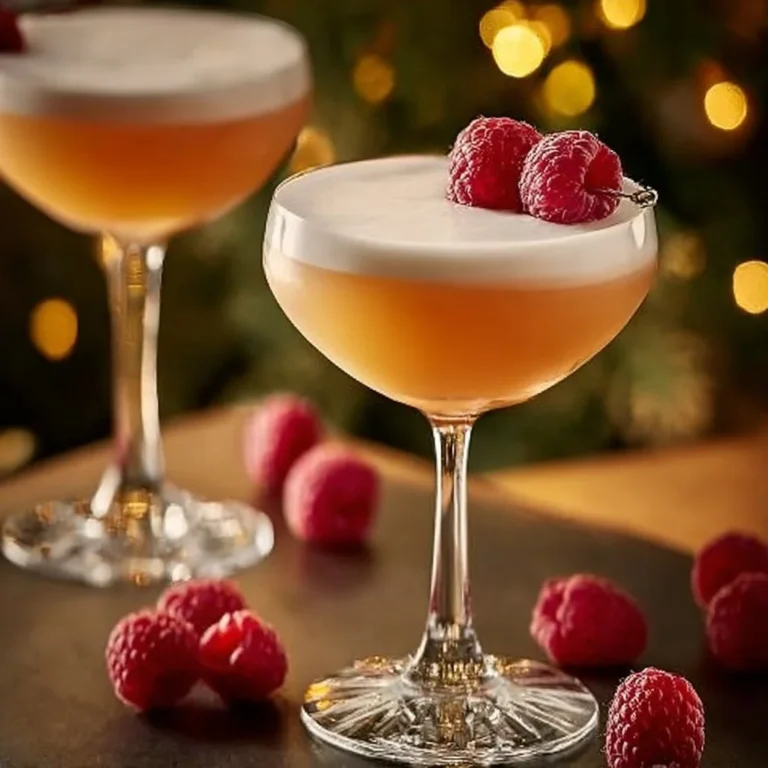 A refreshing French Martini cocktail garnished with a raspberry.