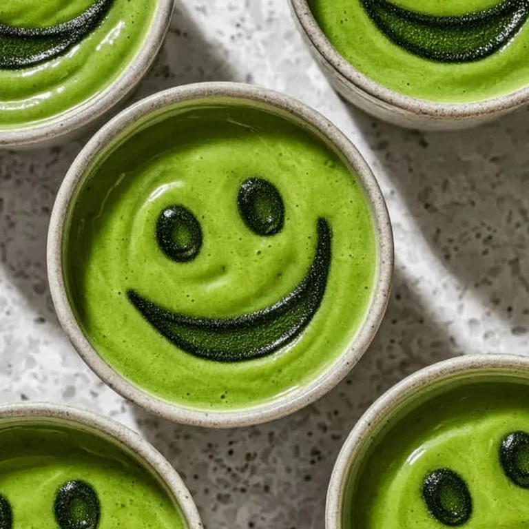 Delicious monster green smoothie bowls topped with fruits and seeds