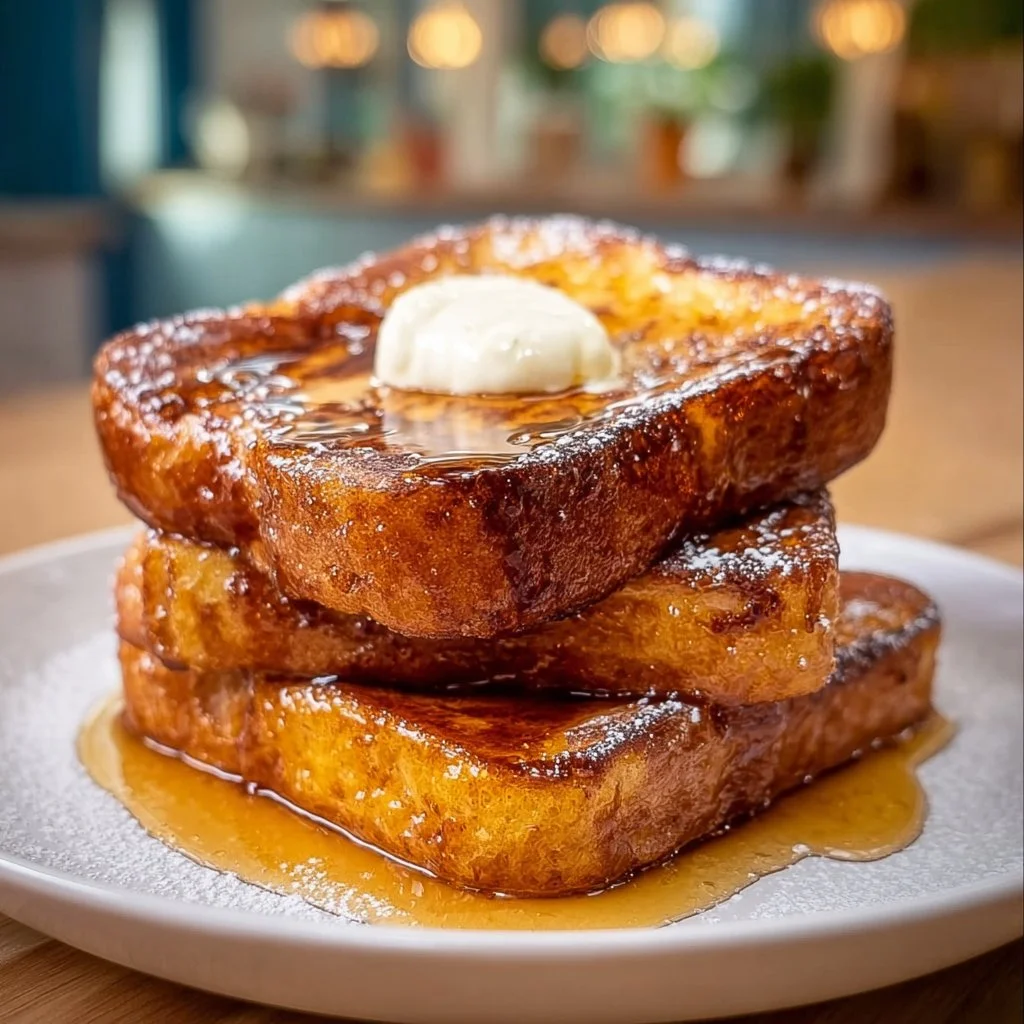Delicious Pumpkin French Toast topped with syrup and spices