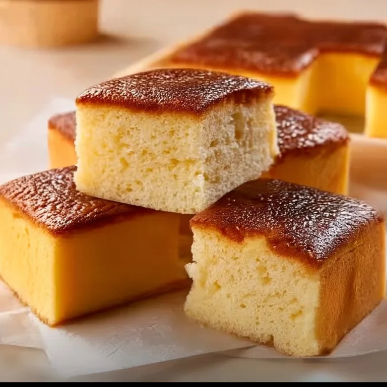 Delicious Sobao Pasiego, a traditional Cantabrian pastry with a soft texture.