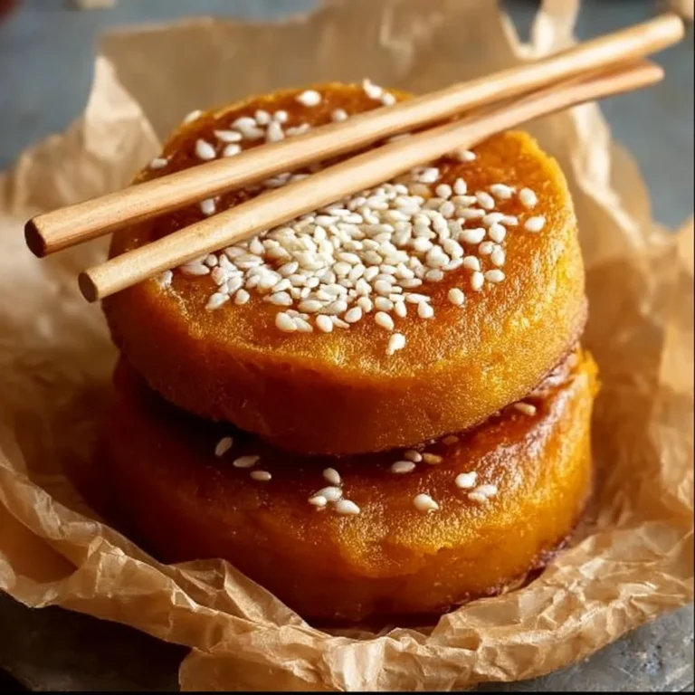 Traditional Chinese Pumpkin Cake slices on a plate
