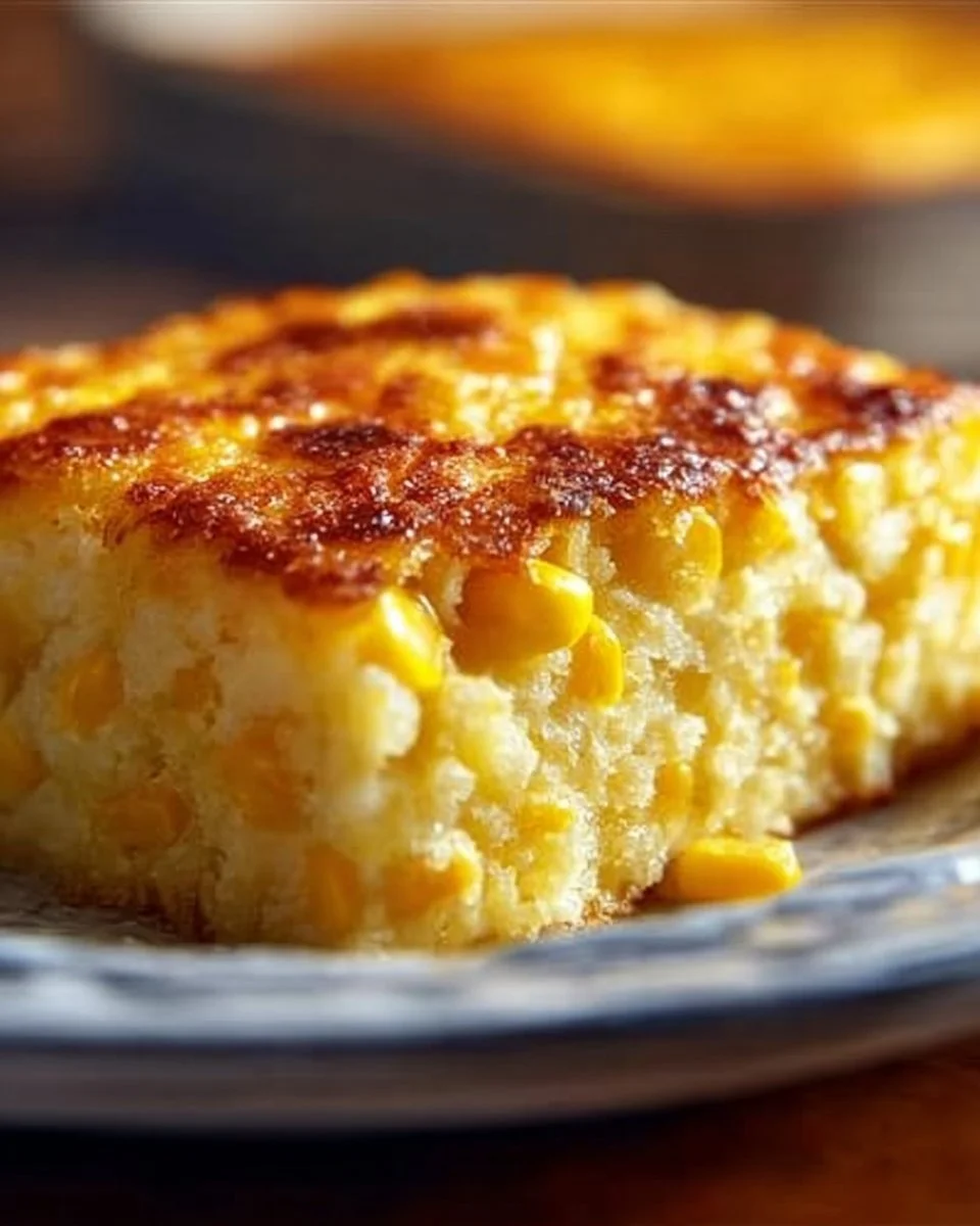 Delicious cornbread casserole baked to perfection
