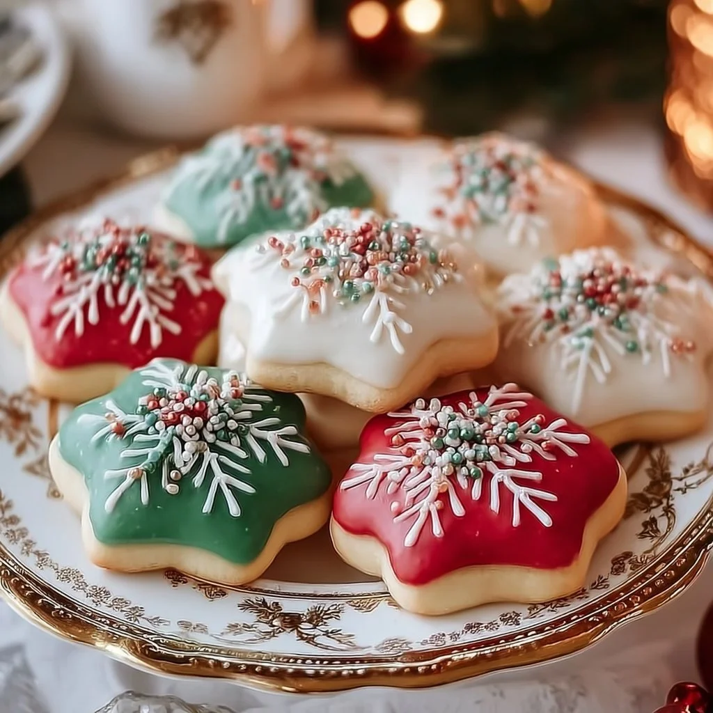 A variety of delicious Italian Christmas cookies displayed on a festive plate.