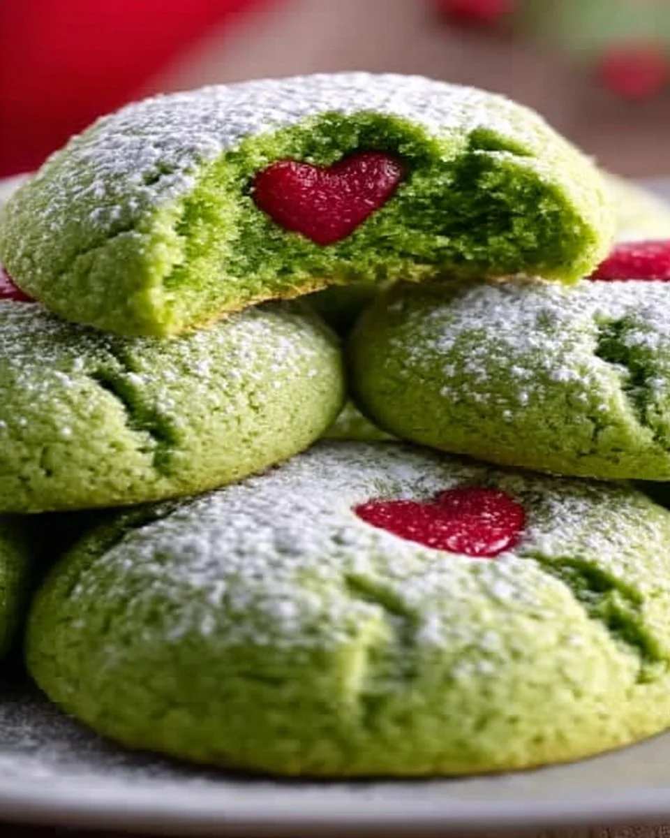 Colorful Grinch Cookies decorated for Christmas festivities