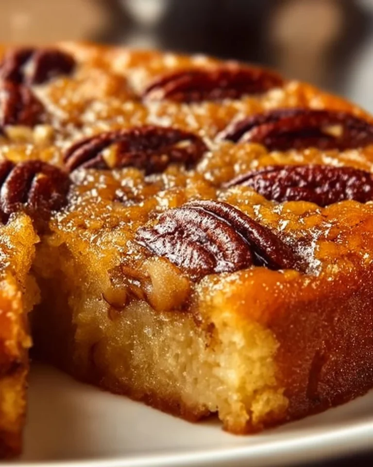 Freshly baked Honey Butter Sweet Alabama Pecan Bread with drizzled honey butter