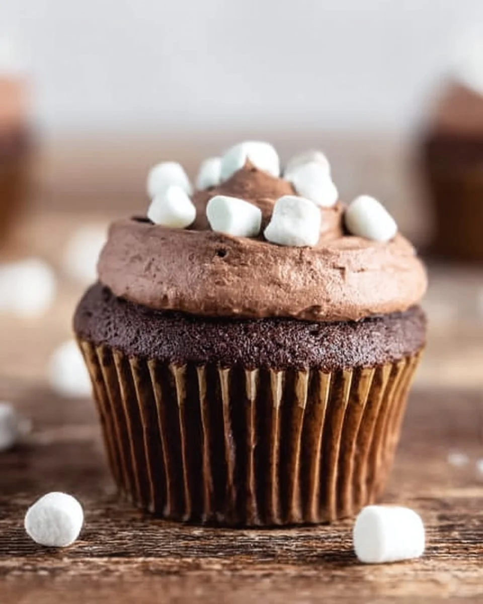 Delicious homemade chocolate cupcakes with frosting