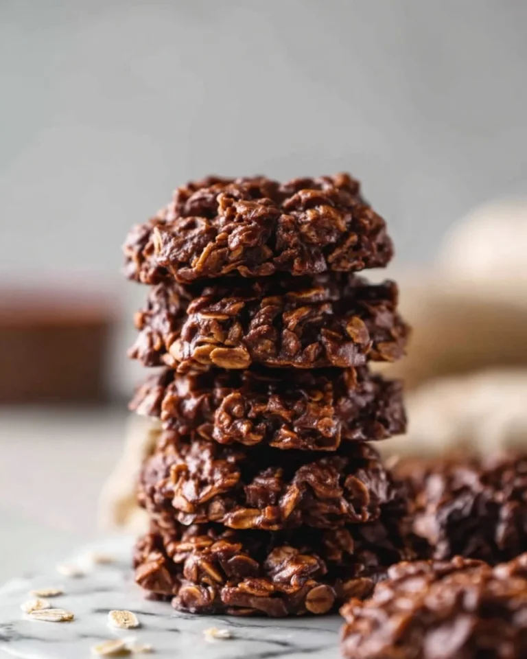 Delicious chocolate oatmeal cookies fresh from the oven