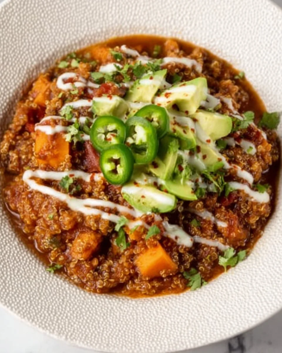 Delicious bowl of Instant Pot turkey chili topped with cilantro