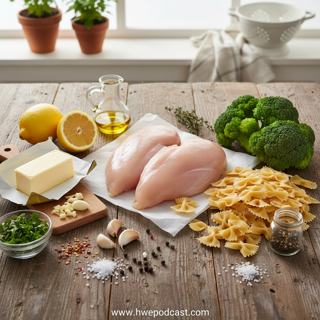 Ingredients for Instant Pot Chicken and Rice including chicken, rice, and seasonings