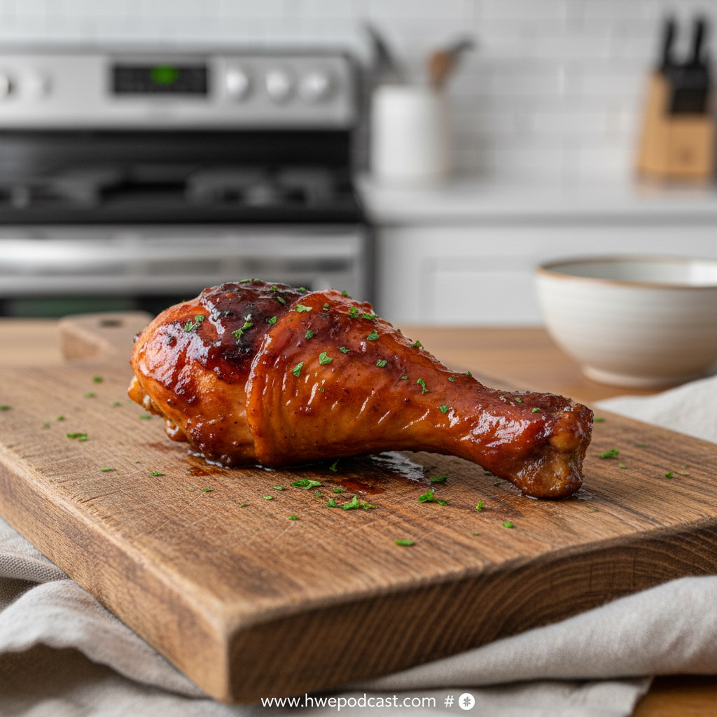 Slow cooker BBQ chicken drumsticks with rich barbecue sauce