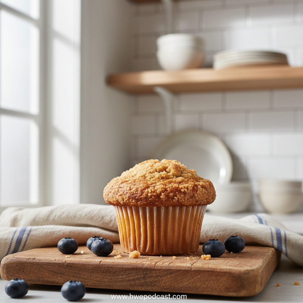 Easy Blueberry Muffins With Crumble Topping