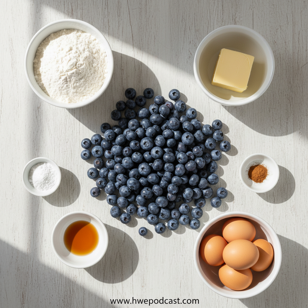 Ingredients for Blueberry Muffins
