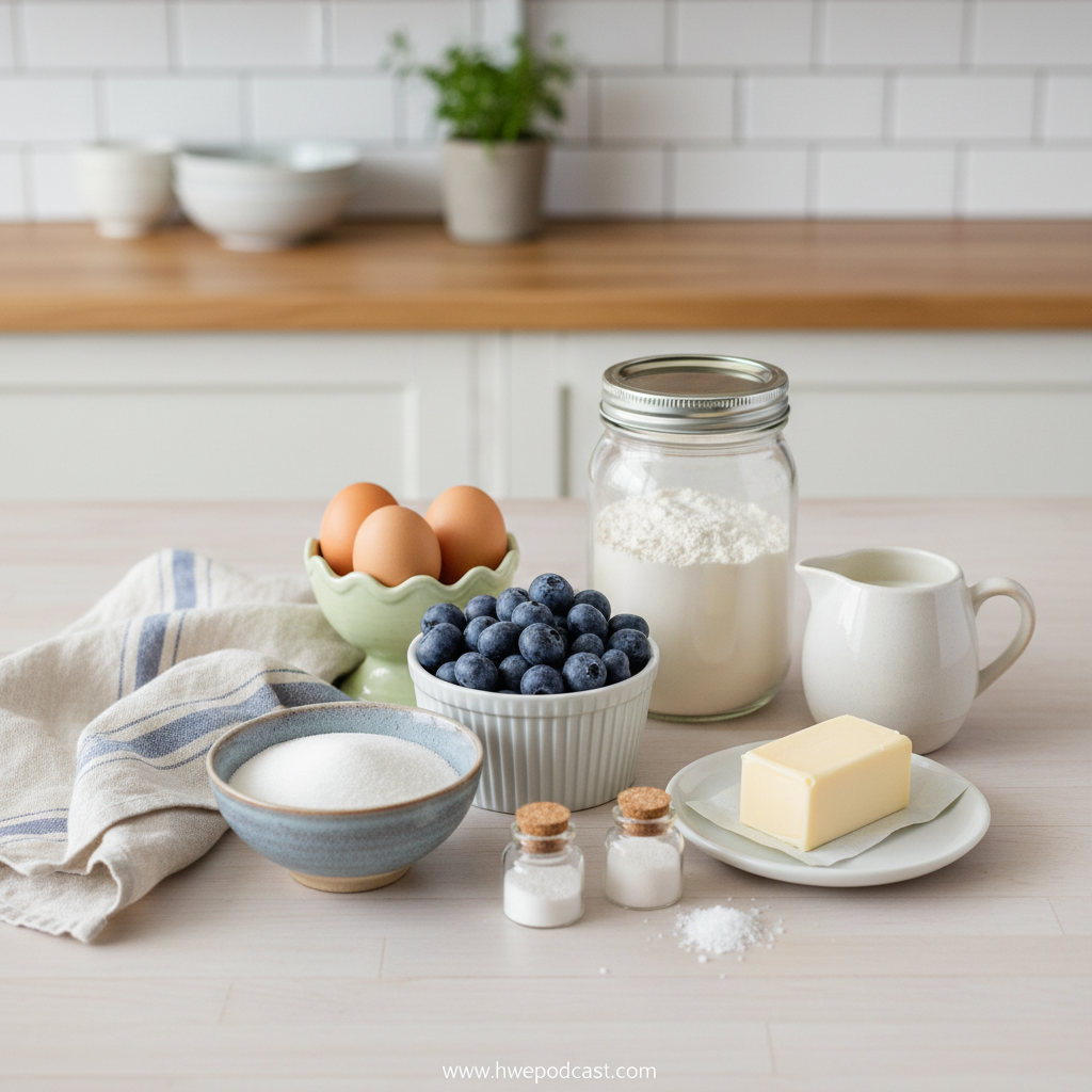 Ingredients for Blueberry Muffins