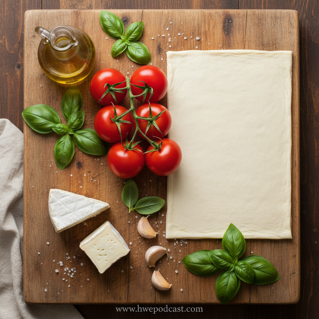 Ingredients for Tomato Cheese Tart