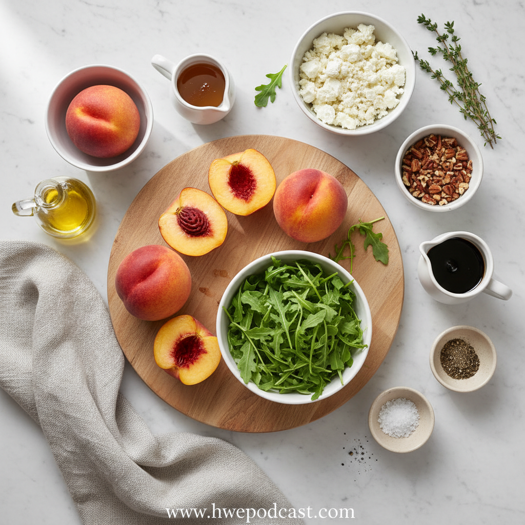 Ingredients for Grilled Peach Salad