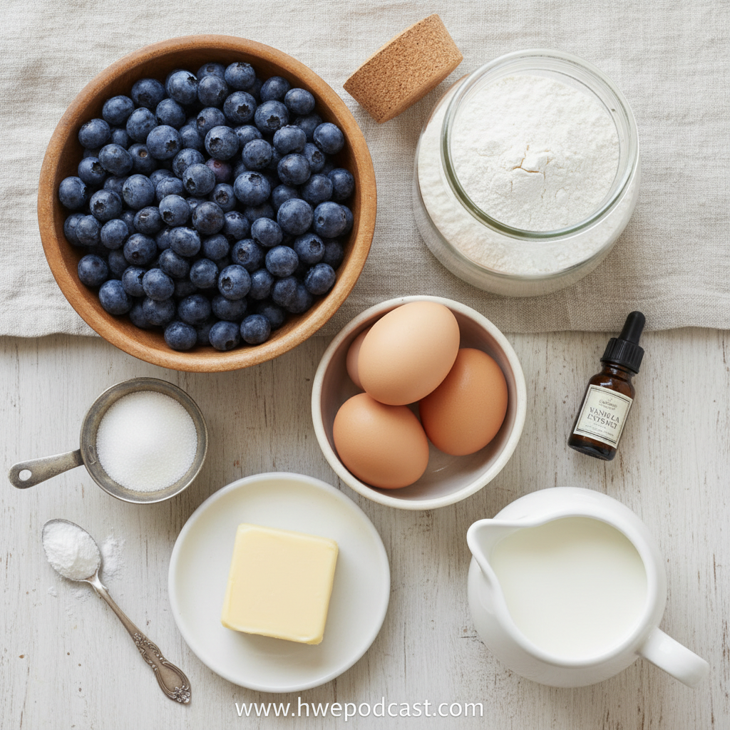 Blueberry Muffin Ingredients