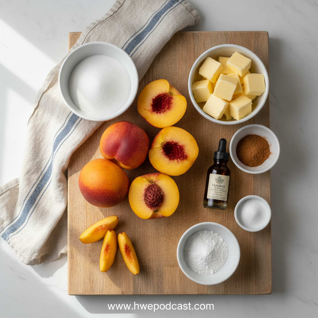 Ingredients for Joanna Gaines Peach Cobbler