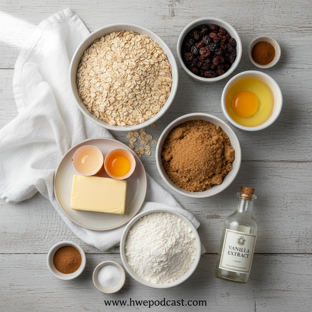 Oatmeal Cookies Ingredients