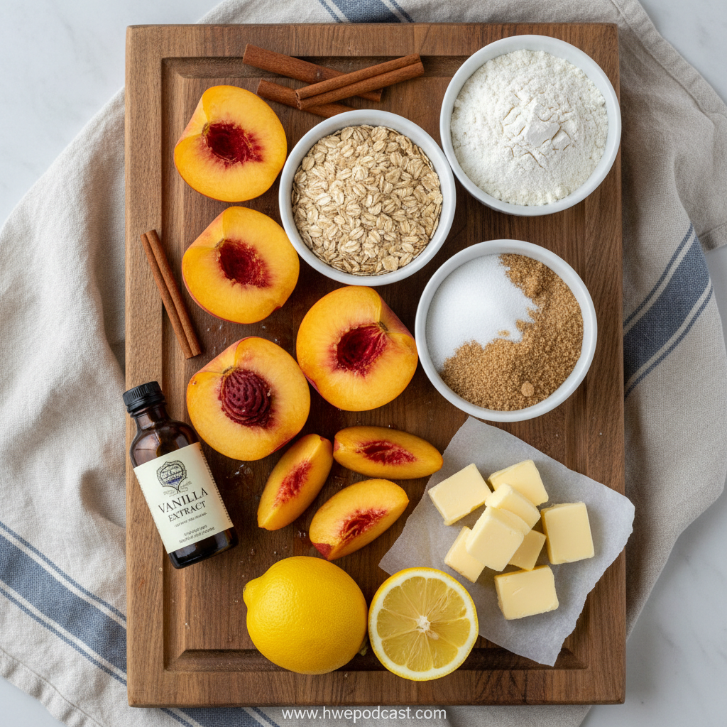 Ingredients for Peach Cobbler