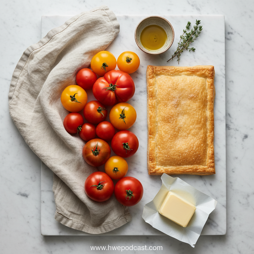 Ingredients for Tomato Tarte Tatin