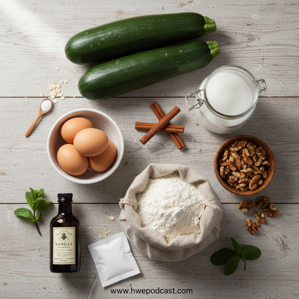 Zucchini Bread Ingredients